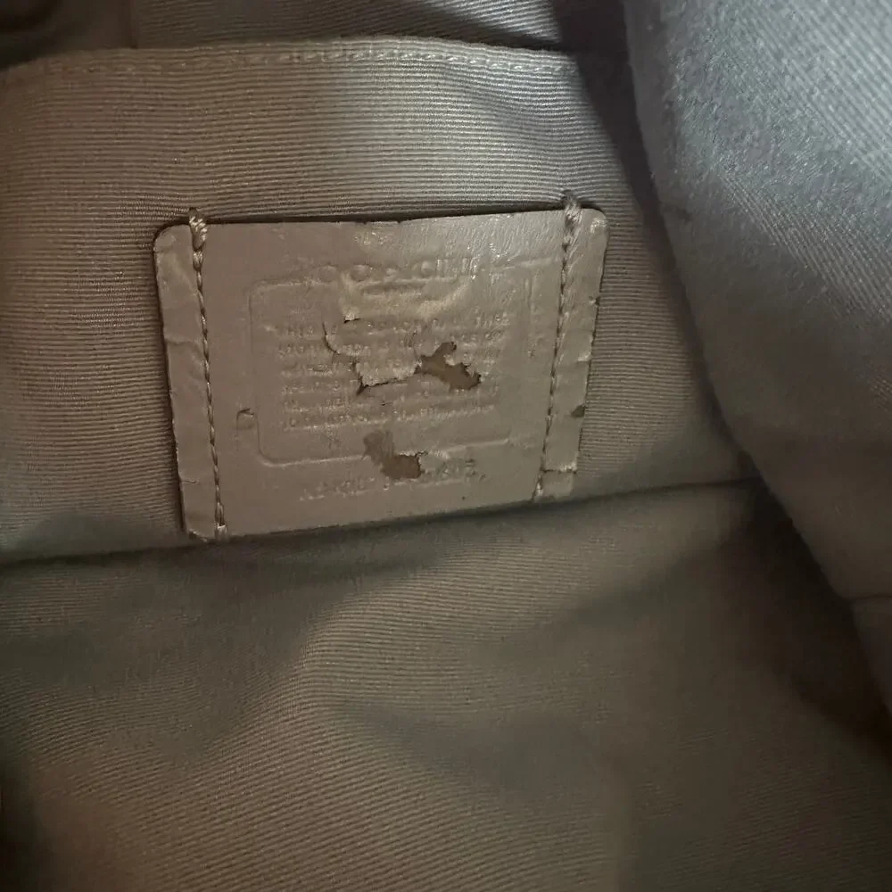 Coach Vintage Abby Hobo Bag Womens Sky Blue Pebbled Leather Slouchy Purse